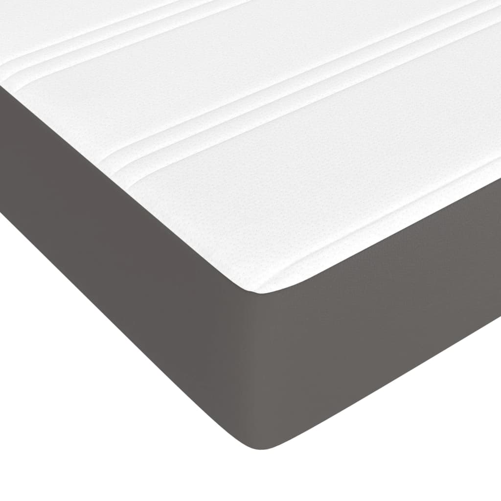 Materasso a Molle Grigio 100x200x20 cm in Similpelle - homemem39