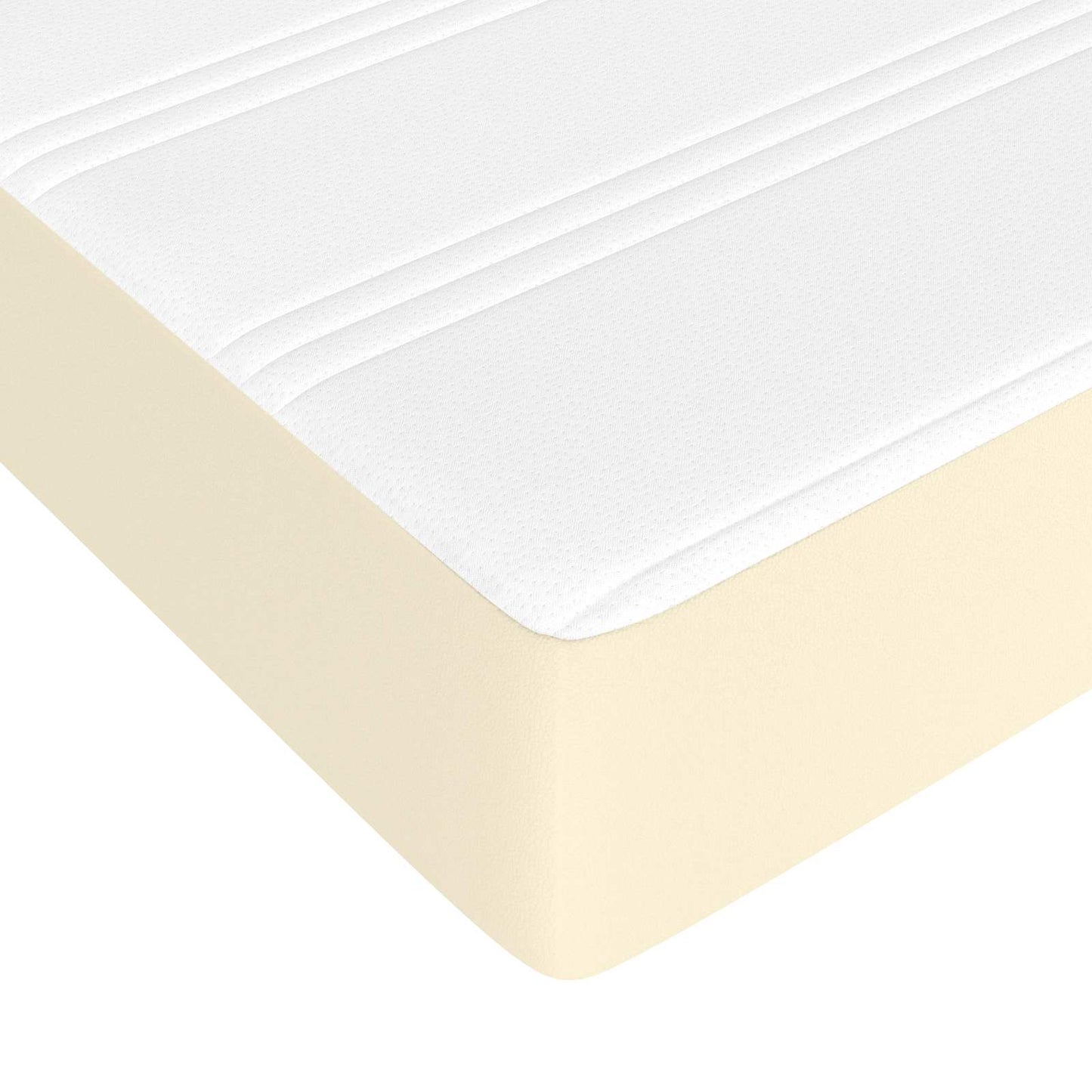 Materasso a Molle Insacchettate Rigidità Media Crema 120x200x20 cm in Similpelle