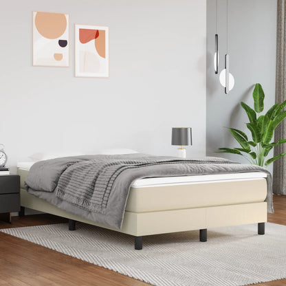 Materasso a Molle Insacchettate Rigidità Media Crema 120x200x20 cm in Similpelle | homemem39