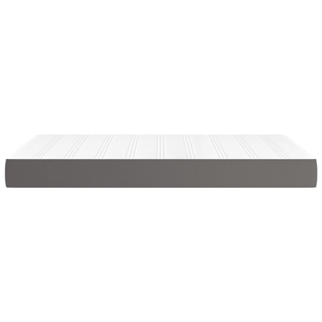 Materasso a Molle Insacchettate Rigidità Media Grigio 120x200x20 cm in Similpelle | homemem39