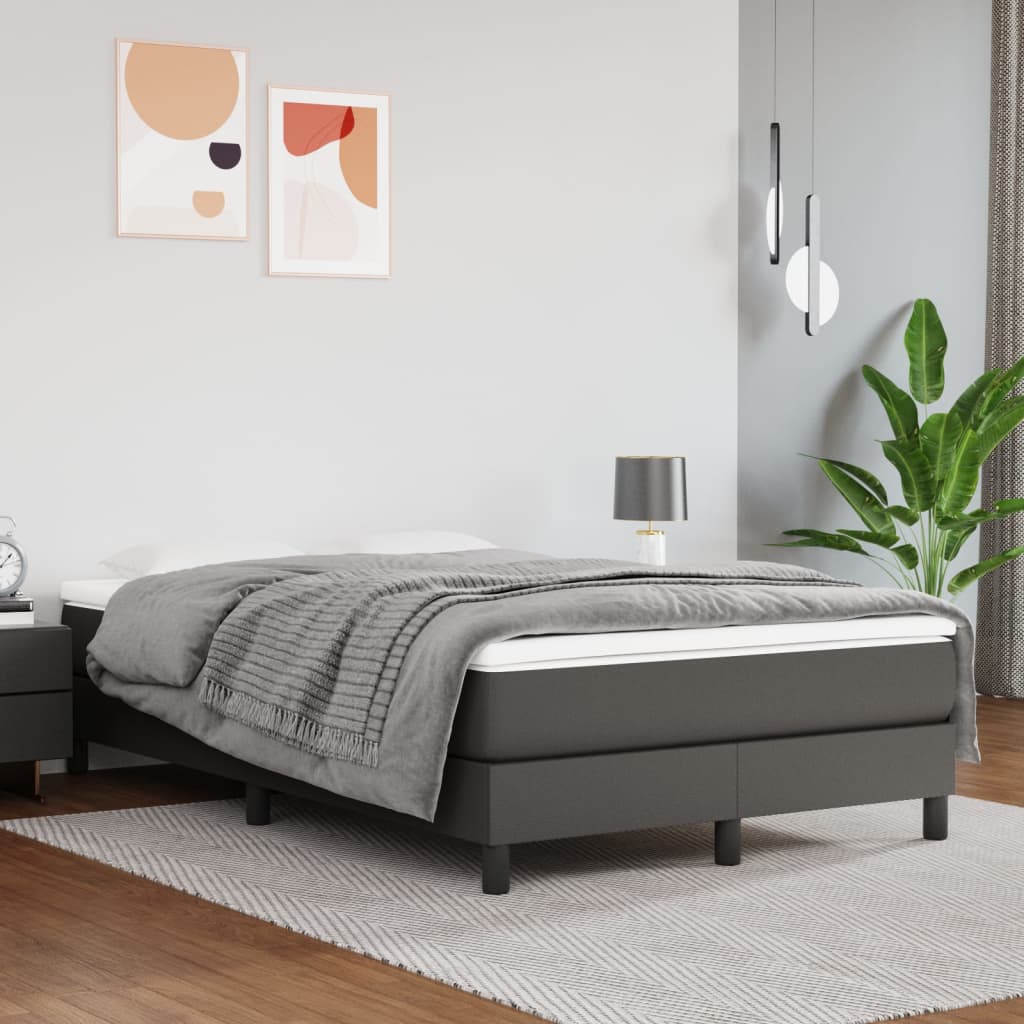Materasso a Molle Grigio 120x200x20 cm in Similpelle - homemem39