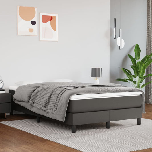 Materasso a Molle Grigio 120x200x20 cm in Similpelle - homemem39