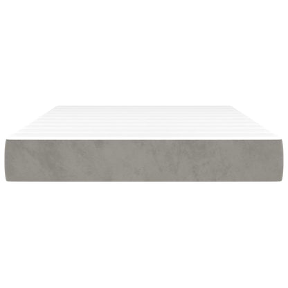 Materasso a Molle Grigio Chiaro 120x200x20 cm in Velluto - homemem39