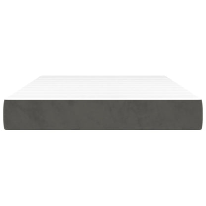 Materasso a Molle Grigio Scuro 120x200x20 cm in Velluto - homemem39