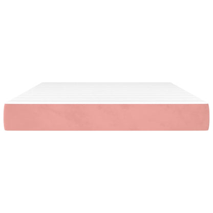 Materasso a Molle Insacchettate Rosa 140x190x20 cm in Velluto - homemem39