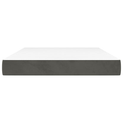 Materasso a Molle Grigio Scuro 140x200x20 cm in Velluto - homemem39