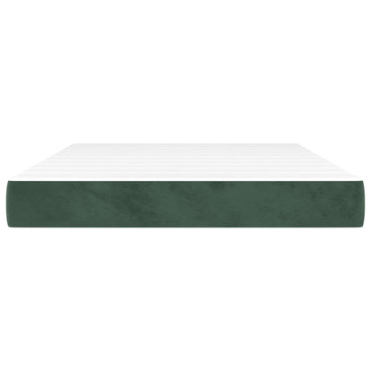 Materasso a Molle Verde Scuro 140x200x20 cm in Velluto - homemem39