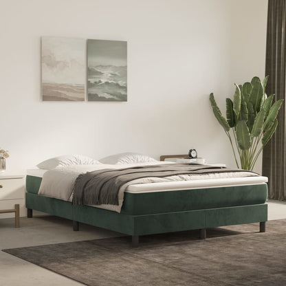 Materasso a Molle Verde Scuro 140x200x20 cm in Velluto - homemem39