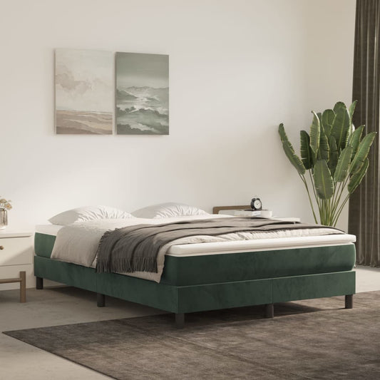 Materasso a Molle Verde Scuro 140x200x20 cm in Velluto - homemem39