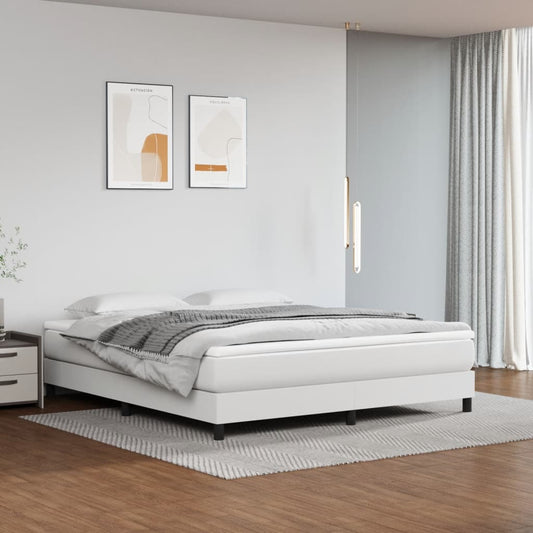 Materasso a Molle Bianco 160x200x20 cm in Similpelle - homemem39