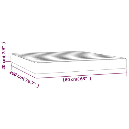 Materasso a Molle Insacchettate Rigidità Media Crema 160x200x20 cm in Similpelle | homemem39