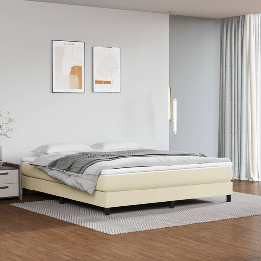 Materasso a Molle Insacchettate Rigidità Media Crema 160x200x20 cm in Similpelle | homemem39