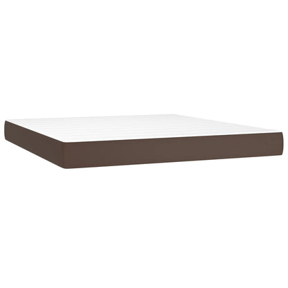 Materasso a Molle Marrone 160x200x20 cm in Similpelle - homemem39