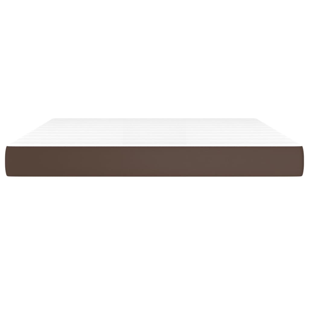 Materasso a Molle Marrone 160x200x20 cm in Similpelle - homemem39
