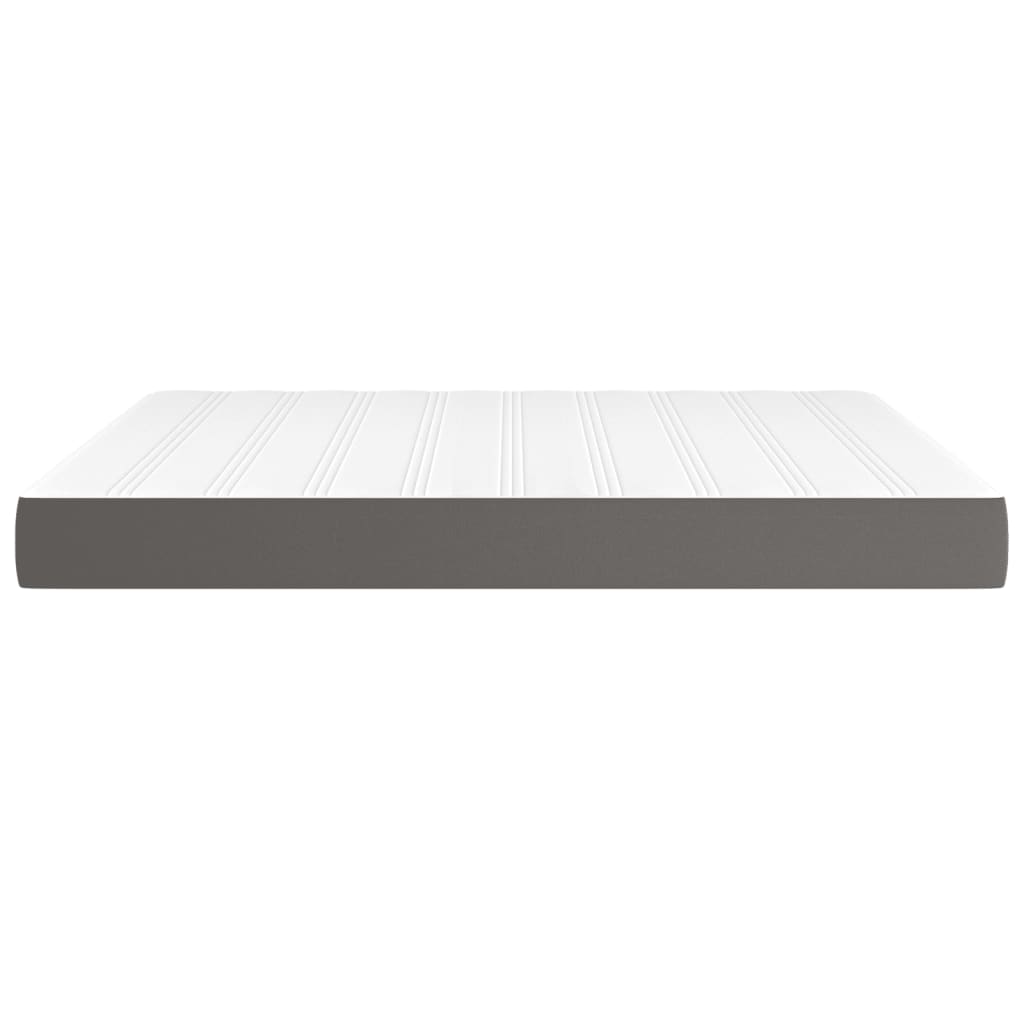 Materasso a Molle Insacchettate Rigidità Media Grigio 160x200x20 cm in Similpelle | homemem39