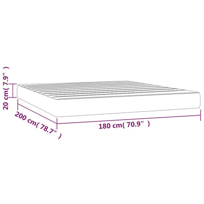 Materasso a Molle Insacchettate Rigidità Media Blu 180x200x20 cm in Tessuto | homemem39