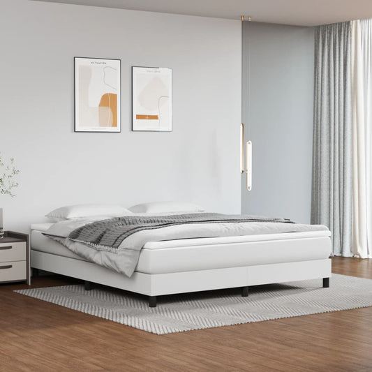 Materasso a Molle Bianco 180x200x20 cm in Similpelle - homemem39