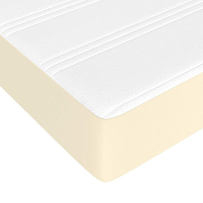Materasso a Molle Insacchettate Rigidità Media Crema 180x200x20 cm in Similpelle