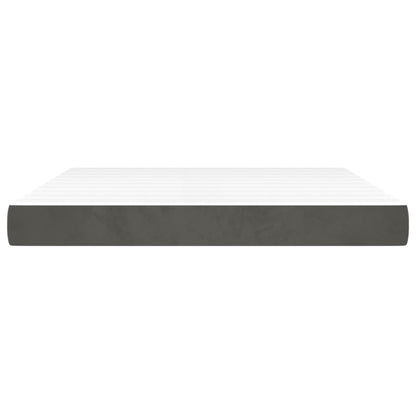 Materasso a Molle Grigio Scuro 180x200x20 cm in Velluto - homemem39