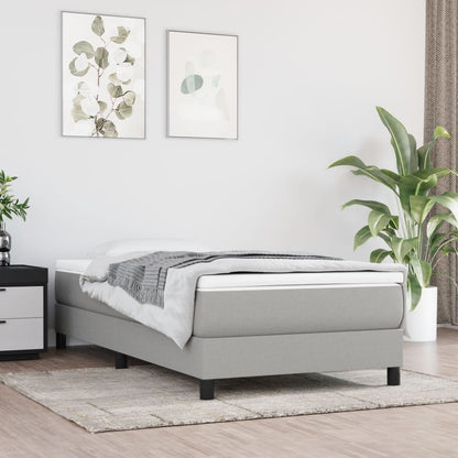 Materasso a Molle Insacchettate Rigidità Media Grigio Chiaro 100x190x20 cm in Tessuto | homemem39
