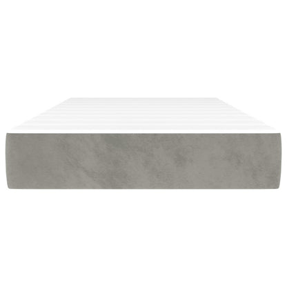 Materasso a Molle Insacchettate Rigidità Media Grigio Chiaro 100x203x20cm Twin XL in Velluto | homemem39