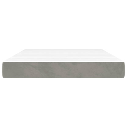 Materasso a Molle Insacchettate Rigidità Media Grigio Chiaro 137x190x20 cm in Velluto | homemem39
