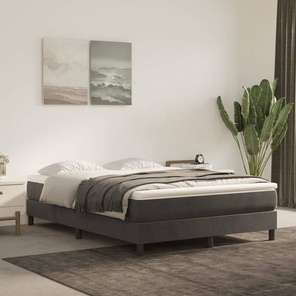 Materasso a Molle Insacchettate Rigidità Media Grigio Scuro 137x190x20 cm in Velluto | homemem39