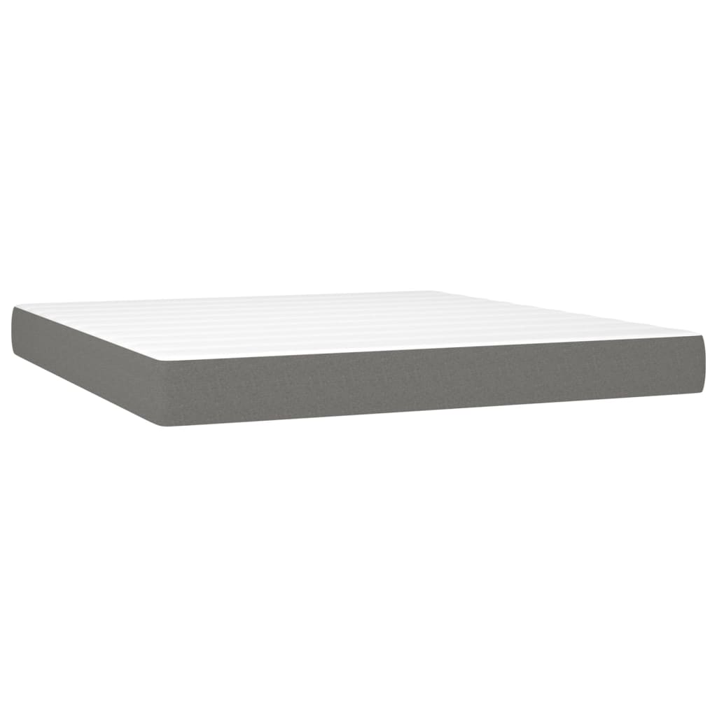 Materasso a Molle Insacchettate Rigidità Media Grigio Scuro 152x203x20 cm Queen in Tessuto | homemem39