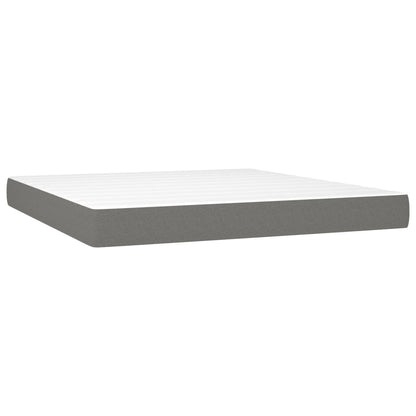 Materasso a Molle Insacchettate Rigidità Media Grigio Scuro 152x203x20 cm Queen in Tessuto | homemem39