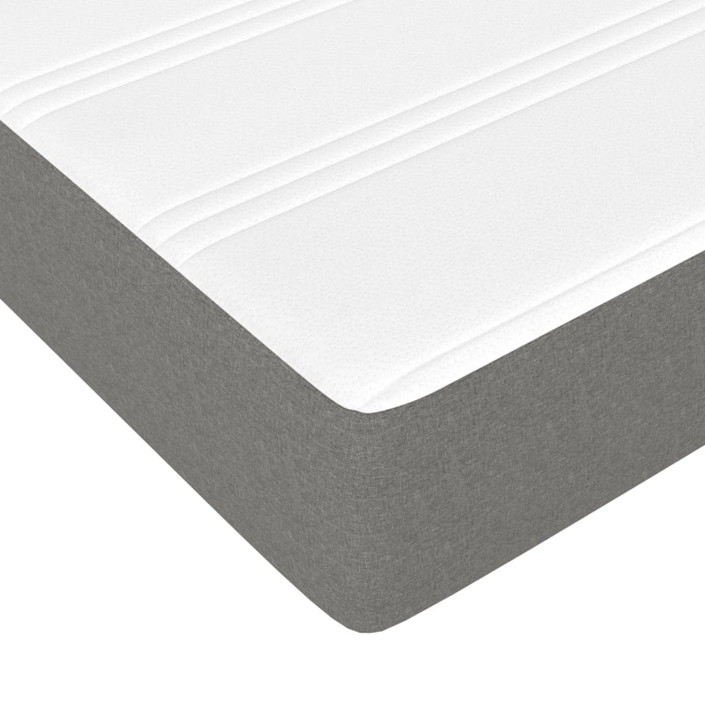 Materasso a Molle Insacchettate Rigidità Media Grigio Scuro 152x203x20 cm Queen in Tessuto | homemem39