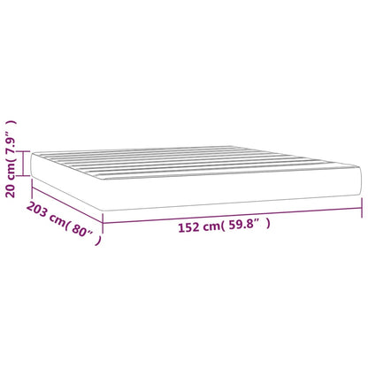 Materasso a Molle Insacchettate Rigidità Media Grigio Scuro 152x203x20 cm Queen in Tessuto | homemem39