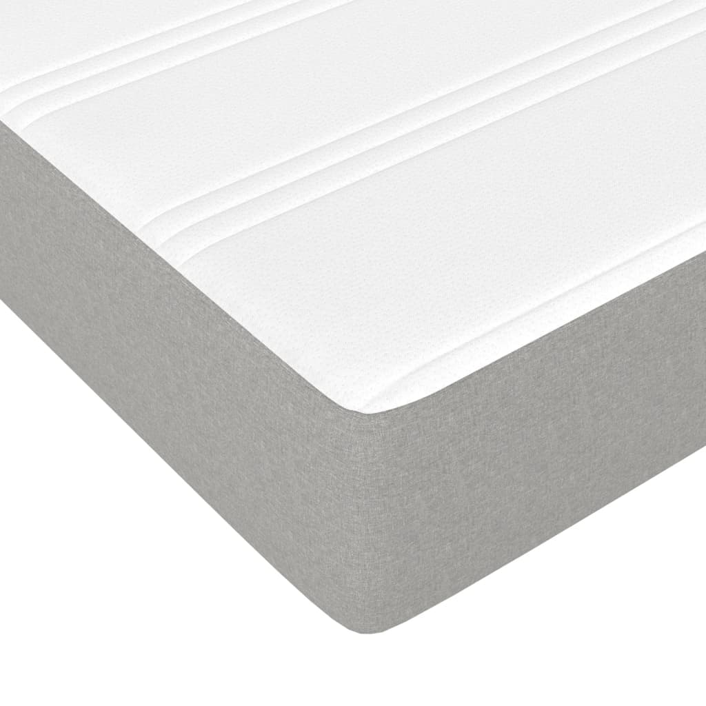 Materasso a Molle Insacchettate Rigidità Media Grigio Chiaro 193x203x20 cm King in Tessuto | homemem39