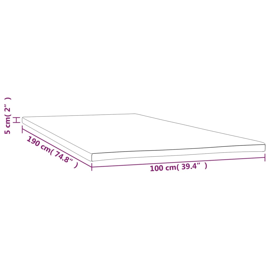 Coprimaterasso. 100x190x5 cm Twin | homemem39