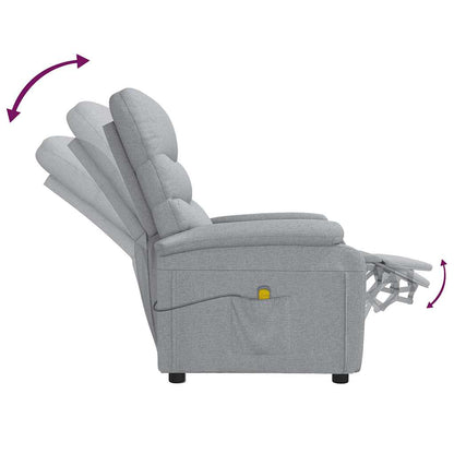 Poltrona Massaggiante in Tessuto Grigio Chiaro