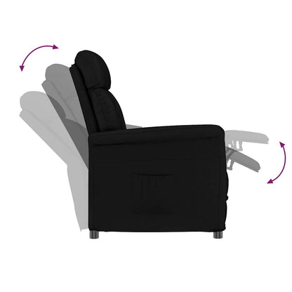 Poltrona Relax Nera Nero 70.5 x 96.5 x 95 cm Pelle sintetica