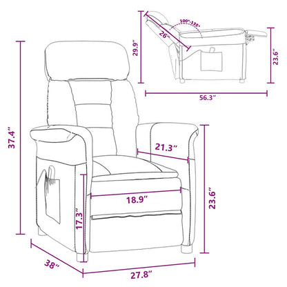 Sedia da massaggio Grigio chiaro 70.5 x 96.5 x 95 cm Poliestere