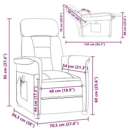 Sedia da massaggio Grigio chiaro 96.5 x 70.5 x 95 cm Microfibra | homemem39