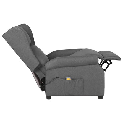 Poltrona Massaggiante in Tessuto Grigio Chiaro