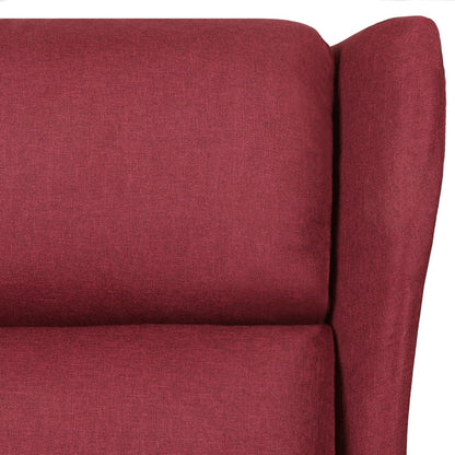 Poltrona Massaggiante Elettrica Rosso Vino in Tessuto