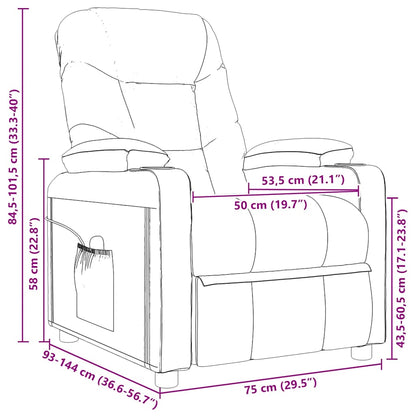 Poltrona Reclinabile in Tessuto Nero - homemem39