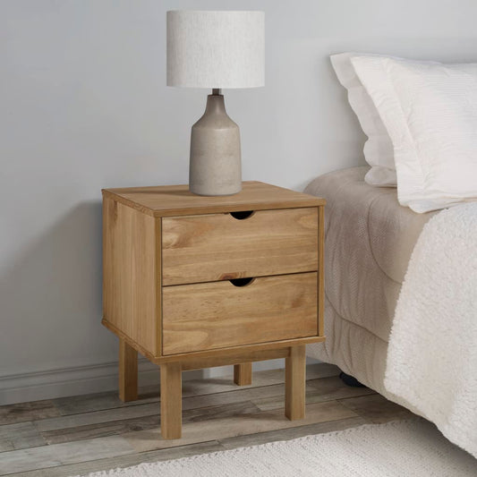 Comodino OTTA 45x39x57 cm in Legno Massello di Pino - homemem39