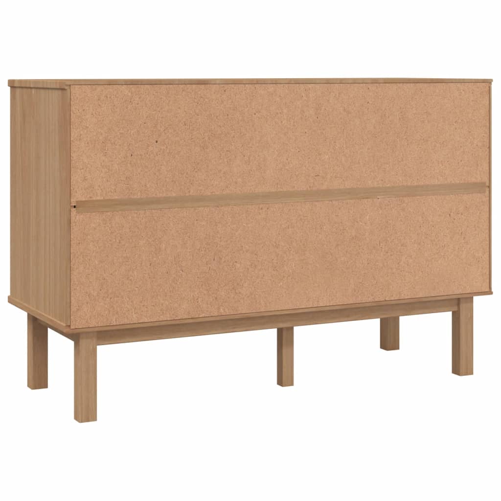 Cassettiera OTTA Marrone e Grigio 111x43x73,5 cm Legno di Pino - homemem39