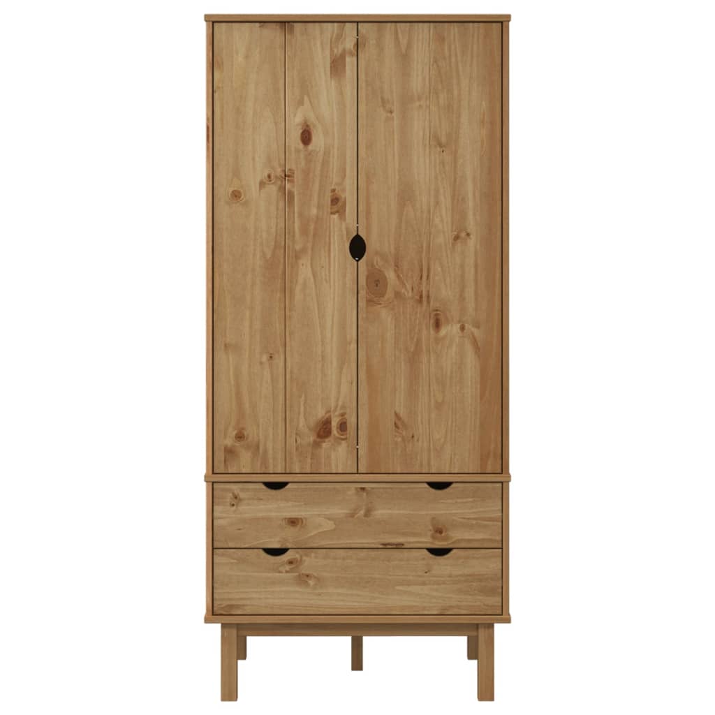 Armadio OTTA 76,5x53x172 cm in Legno Massello di Pino - homemem39