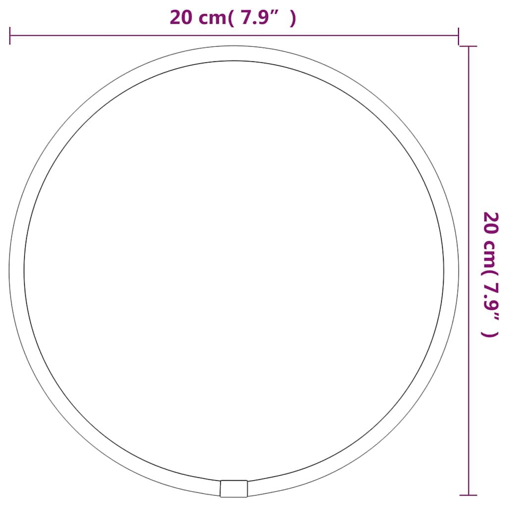 Specchio da Parete Argento Ø 20 cm Rotondo | homemem39