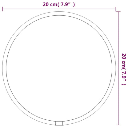 Specchio da Parete Argento Ø 20 cm Rotondo | homemem39