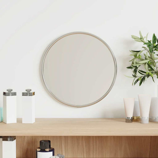 Specchio da Parete Argento Ø 20 cm Rotondo - homemem39
