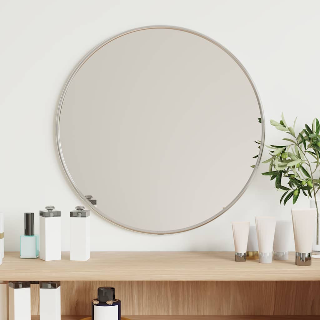 Specchio da Parete Argento Ø 40 cm Rotondo | homemem39