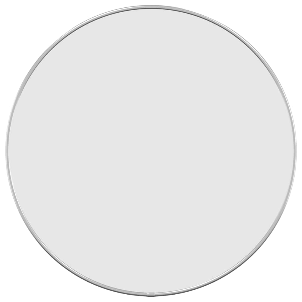 Specchio da Parete Argento Ø 50 cm Rotondo - homemem39