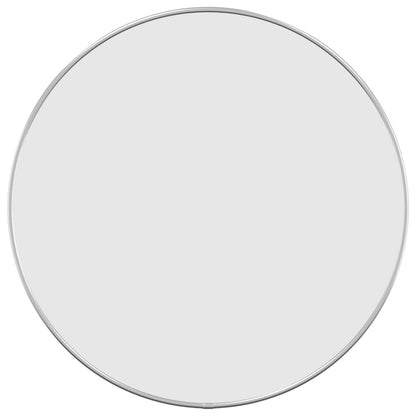 Specchio da Parete Argento Ø 50 cm Rotondo - homemem39
