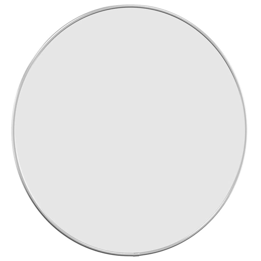 Specchio da Parete Argento Ø 50 cm Rotondo - homemem39